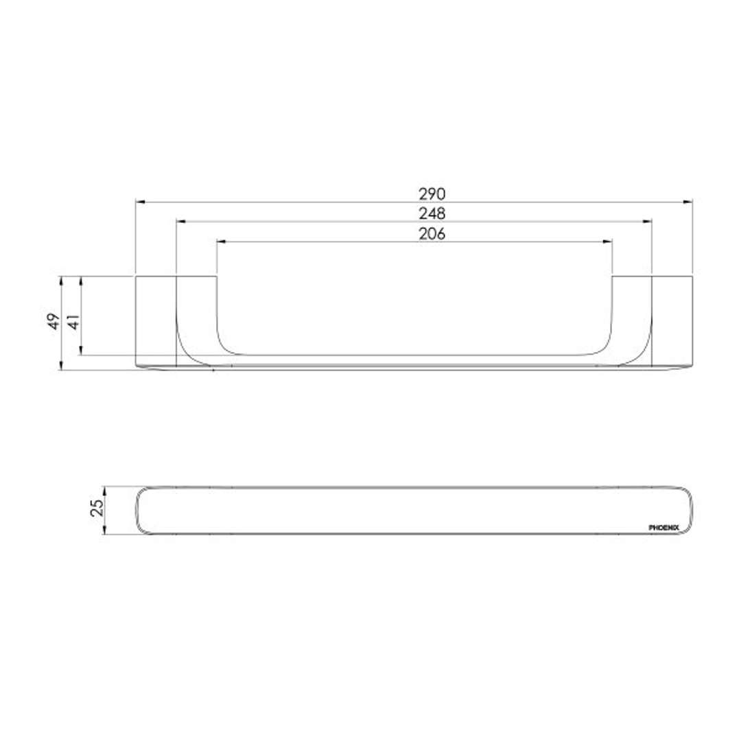 Phoenix Nuage Hand Towel Rail Chrome
