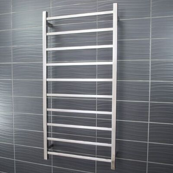 Radiant 10 Bar Sq Heated Rail 1200 X 600 Pol. S/S Left Hand