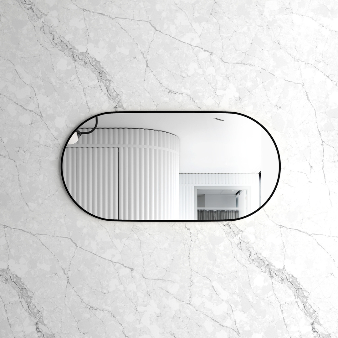 Otti Noosa 1200X600 Black Metal Frame Mirror