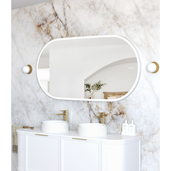 Otti Led Noosa 1500X750 White Metal Frame Mirror