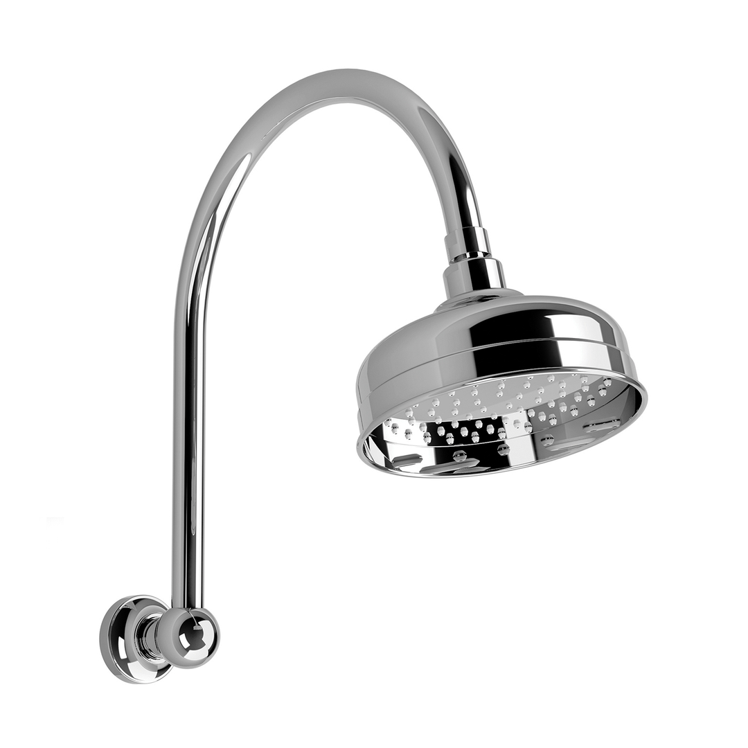 Phoenix Cromford High-Rise Shower Arm & Rose Brushed Nickel