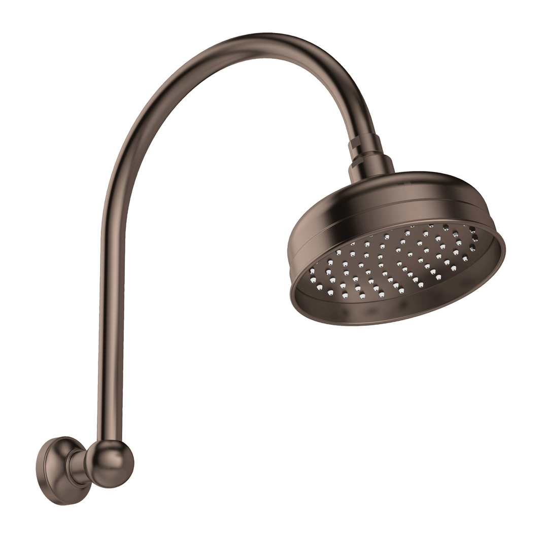 Phoenix Cromford High-Rise Shower Arm & Rose Brushed Bronze