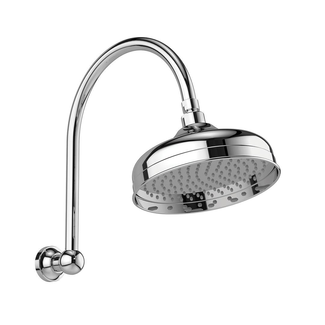 Phoenix Cromford Hi Rise Shower Arm & Rose 210Mm Chrome