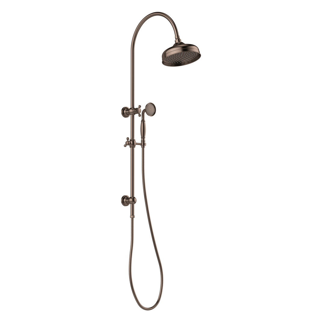 Phoenix Cromford Twin Shower 210Mm Rose Brushed Bronze