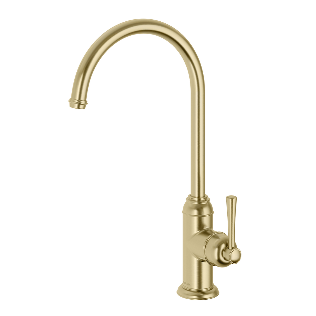 Phoenix Cromford Side Lever Sink Mixer Brushed Gold