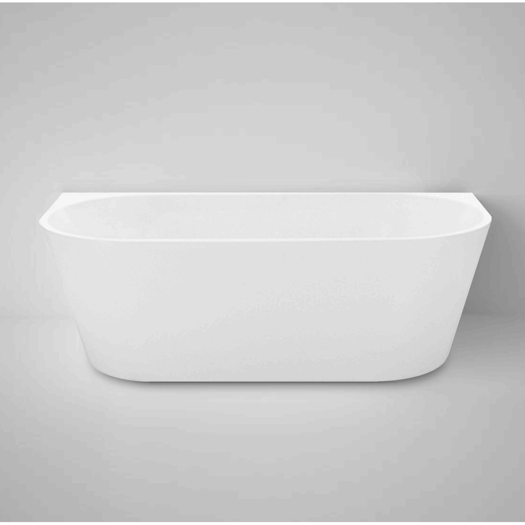Otti Verona Back To Wall Bath Acrylic With Fiber Glass Drainer No Overflow 1700mm