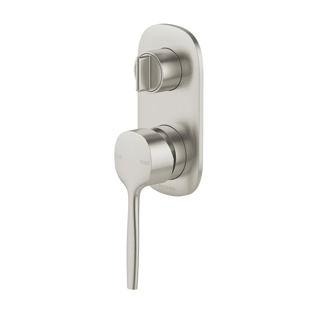 Phoenix Vask Switchmix Shower / Bath Diverter Mixer Brushed Nickel