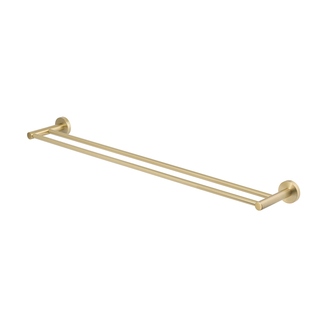 Brasshards Mixx Chia Double Towel Rail 750Mm Brushed Gold