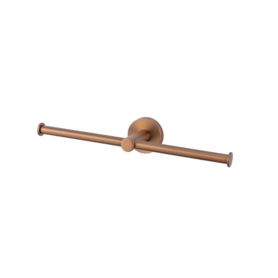 Brasshards Mixx Chia Double Toilet Roll Holder Brushed Bronze