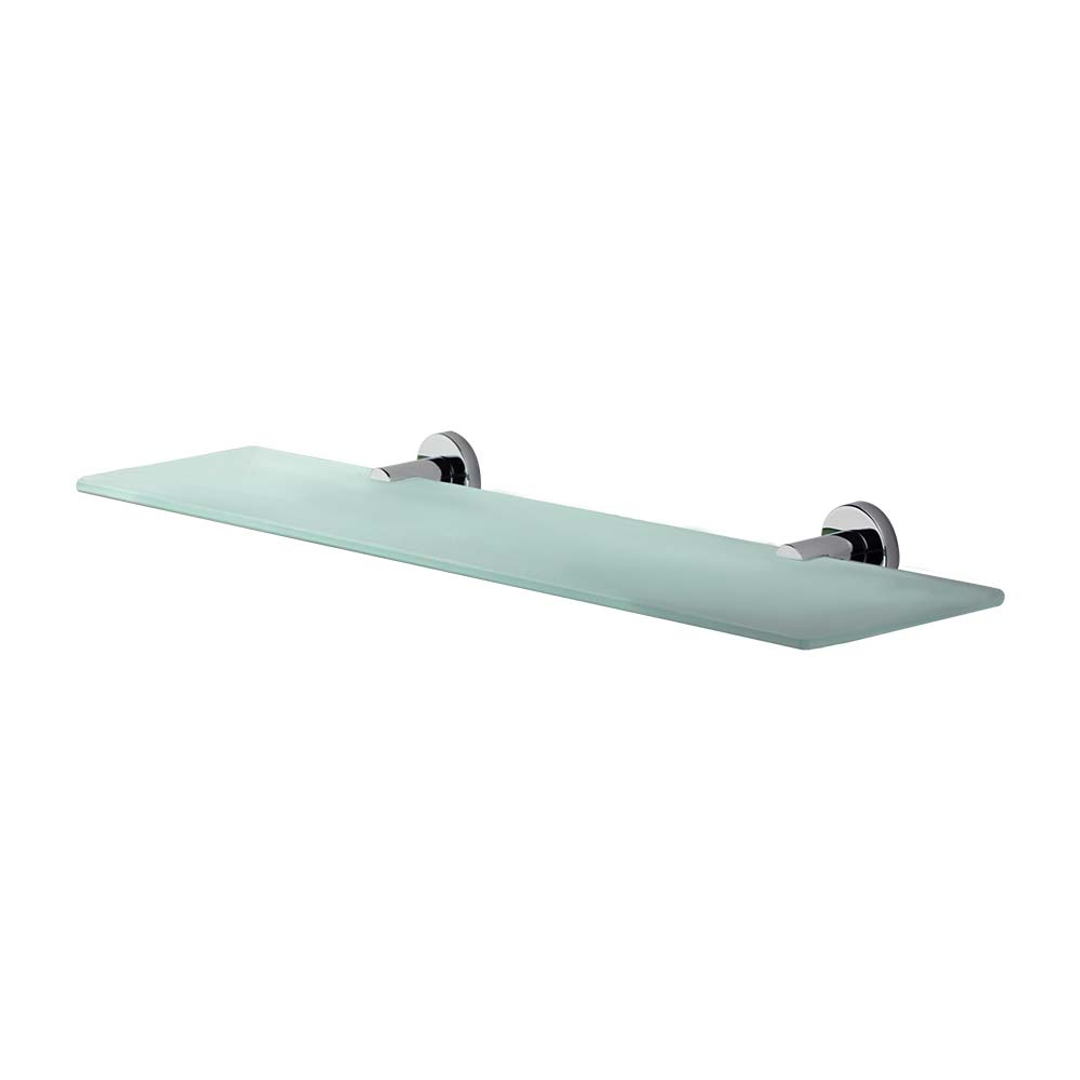 Brasshards Mixx Chia Glass Shower Shelf 450Mm Chrome