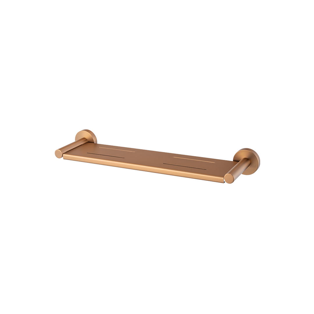 Brasshards Mixx Chia Shower Shelf Brushed Bronze