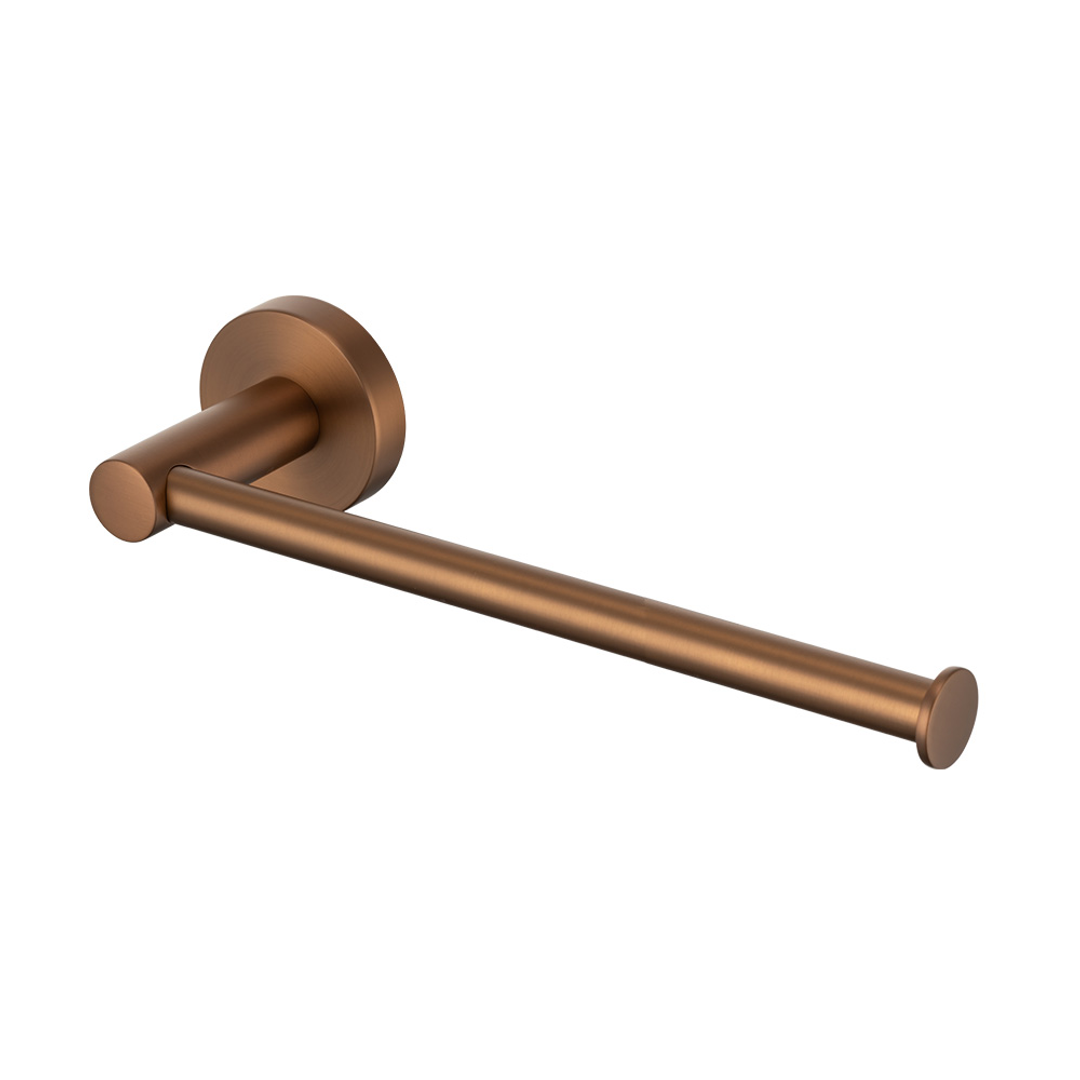 Brasshards Mixx Chia Hand Towel / Spare Toilet Roll Holder Brushed Bronze