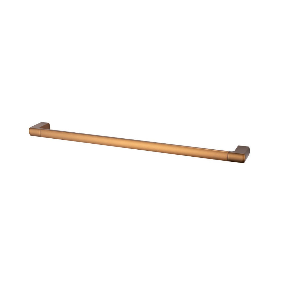 Brasshards Mixx Sandalwood Single Towel Rail 800Mm Brushed Bronze