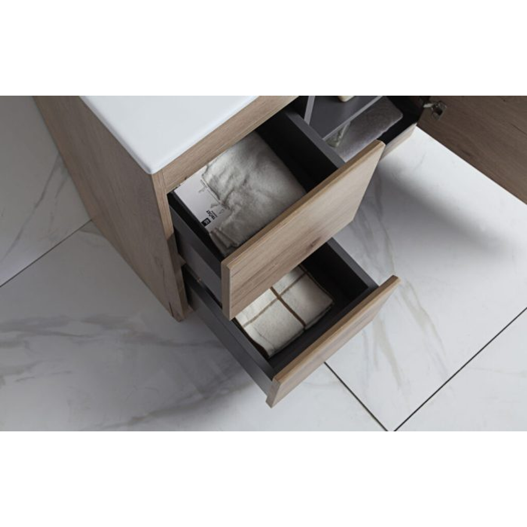 Aulic York 600mm Freestanding Vanity - Mini Ceramic Top