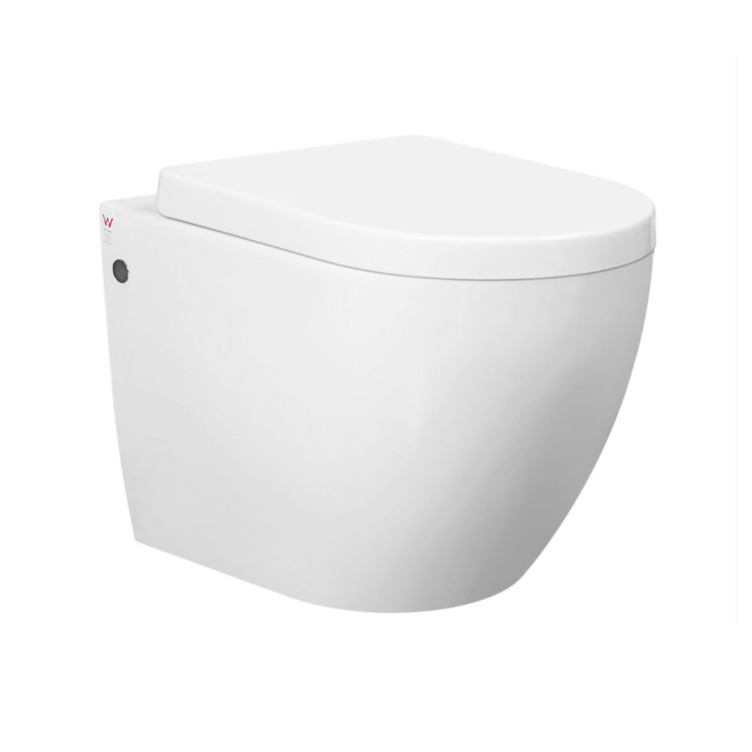 Otti Voghera Wall Hung Rimless Pan Soft Close Standard Seat Metal Frame