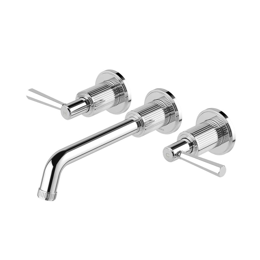 Phoenix Wiltern Wall Basin / Bath Tap Set 190Mm Chrome