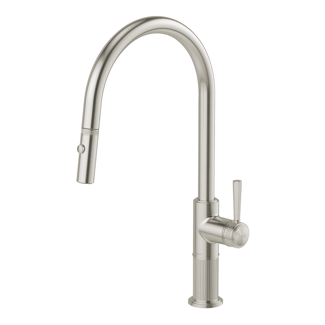 Phoenix Wiltern Pull Out Sink Mixer 230Mm Brushed Nickel