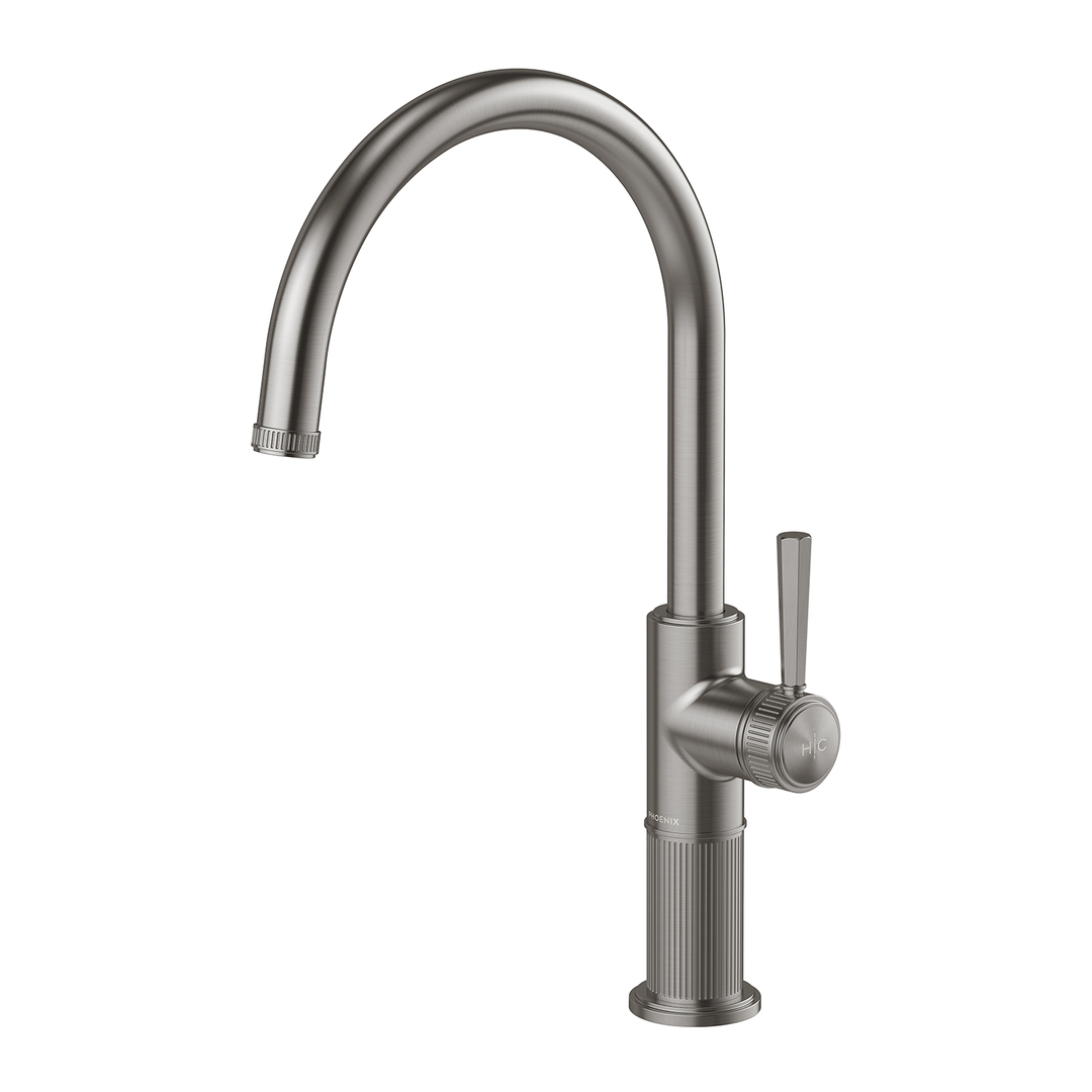 Phoenix Wiltern Sink Mixer 200Mm Brushed Carbon