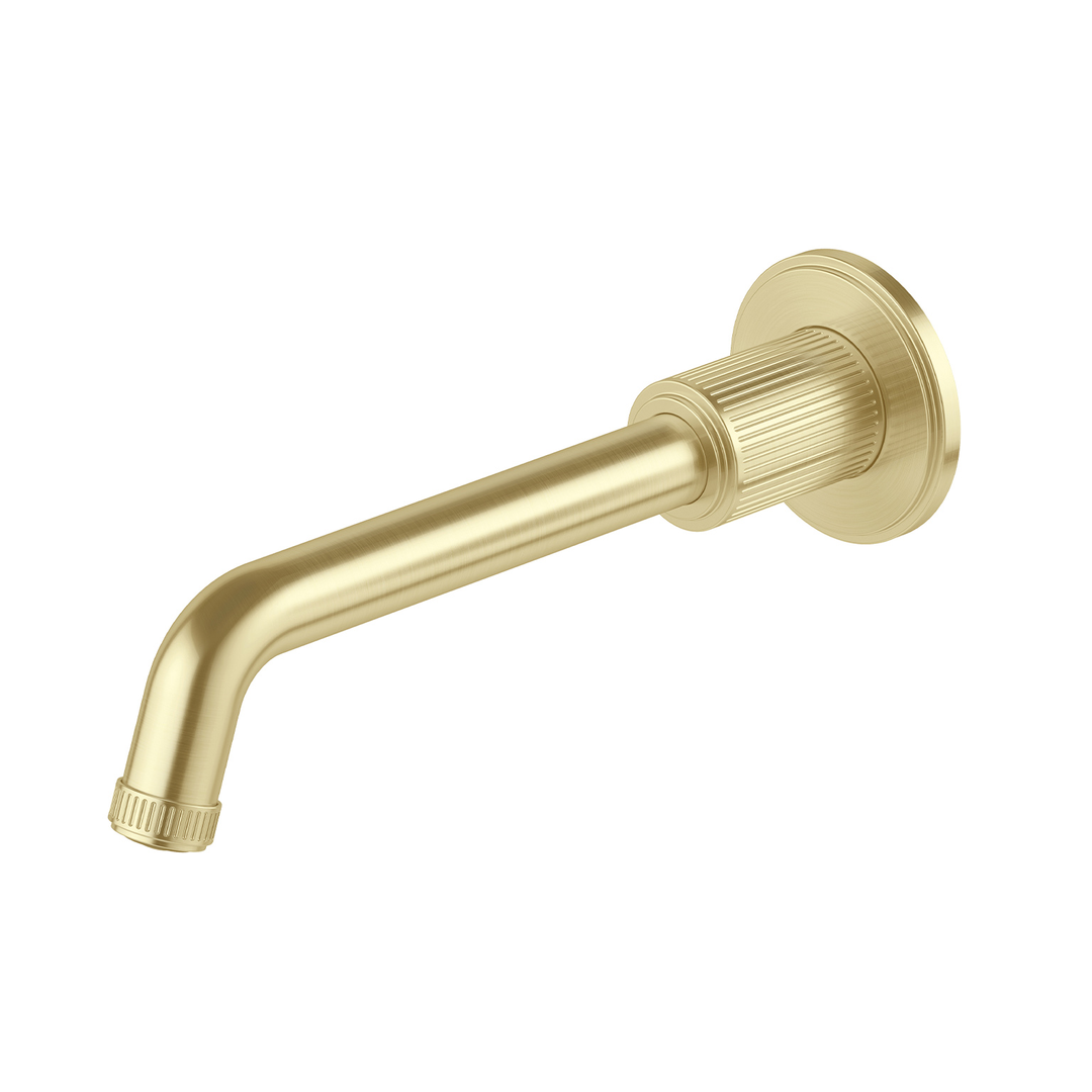 Phoenix Wiltern Wall Basin / Bath Outlet 190Mm Brushed Gold