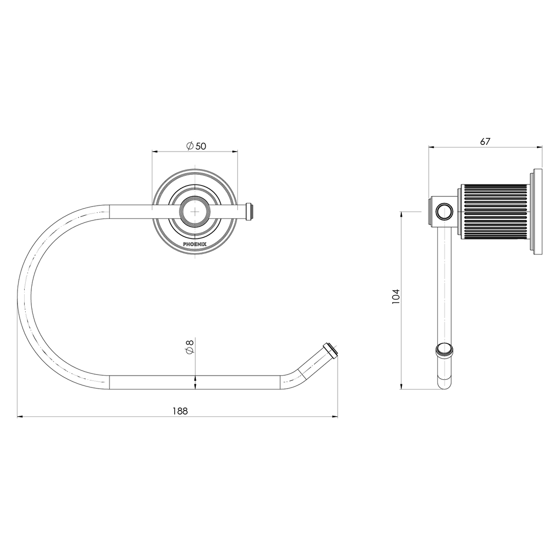Phoenix Wiltern Toilet Roll Holder Chrome