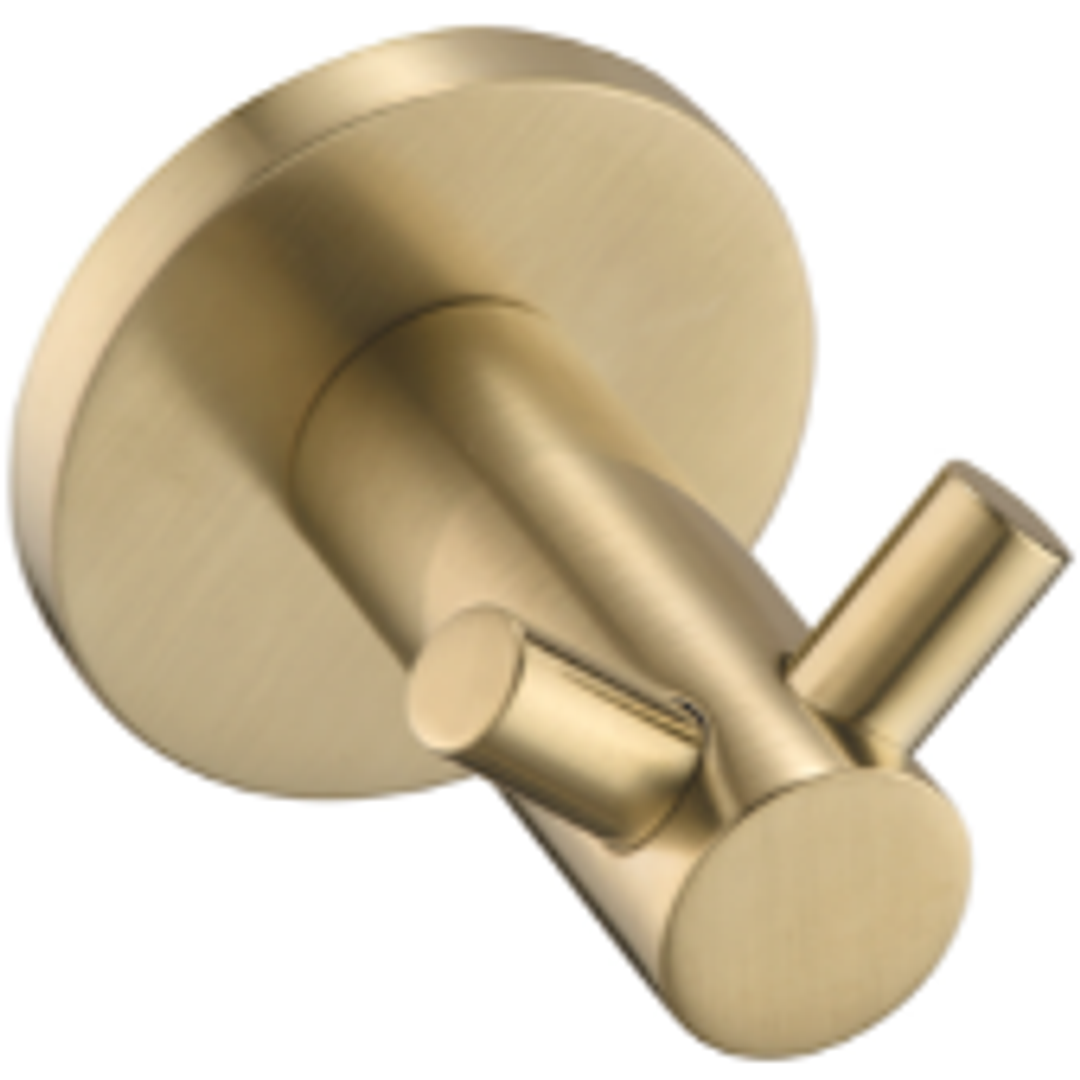 Bella Vista Mica Double Robe Hook Brushed Gold