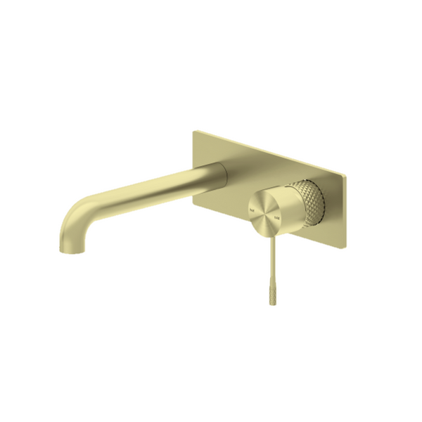 Nero Opal Wall Basin/Bath Mixer Brushed Gold