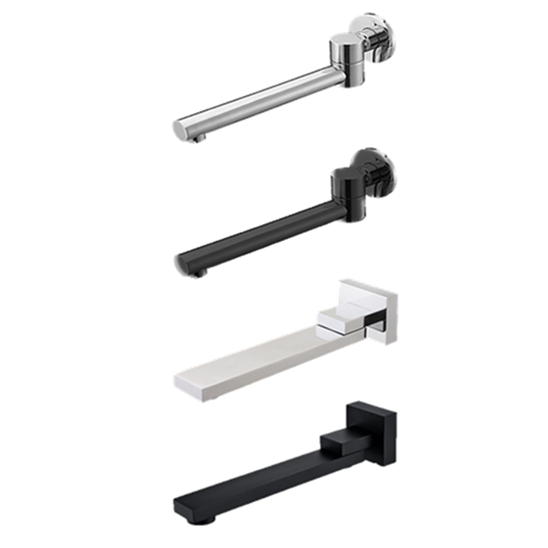 Otti Swivel Round Bath Spout Chrome