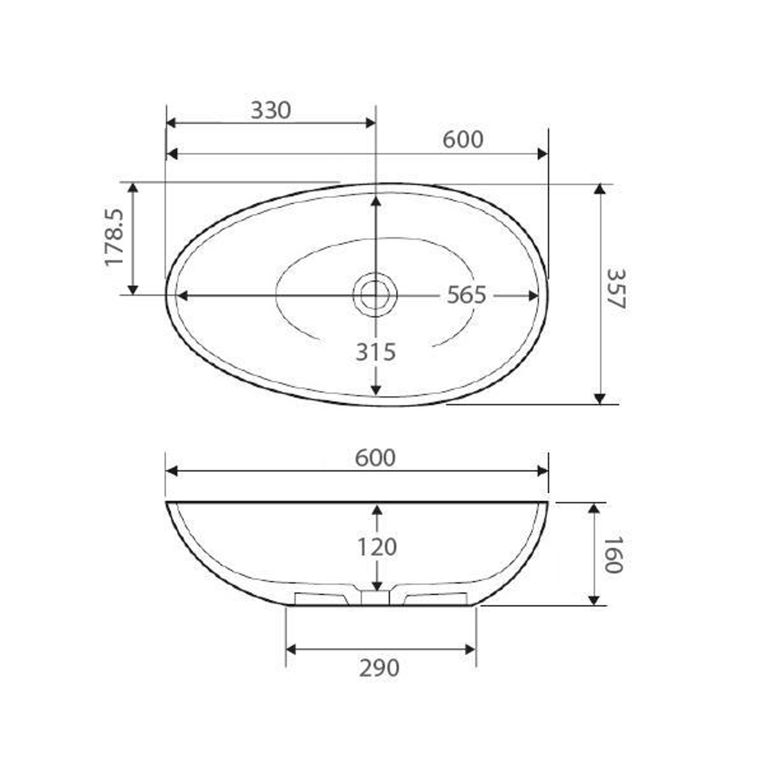 Fienza Bahama MkII Solid Surface Basin
