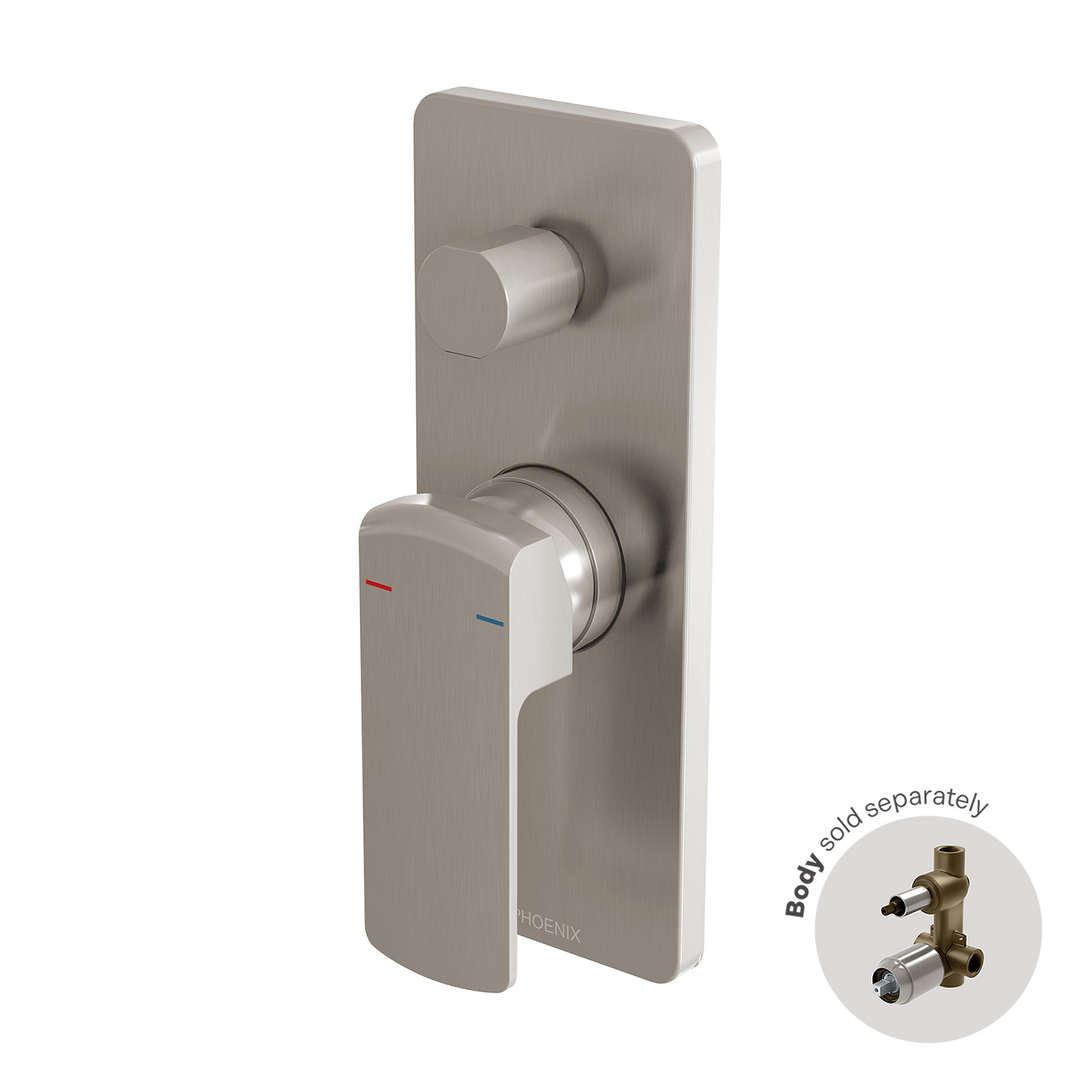 Phoenix Teva Shower / Bath Diverter Mixer Trim Kit Only Brushed Nickel
