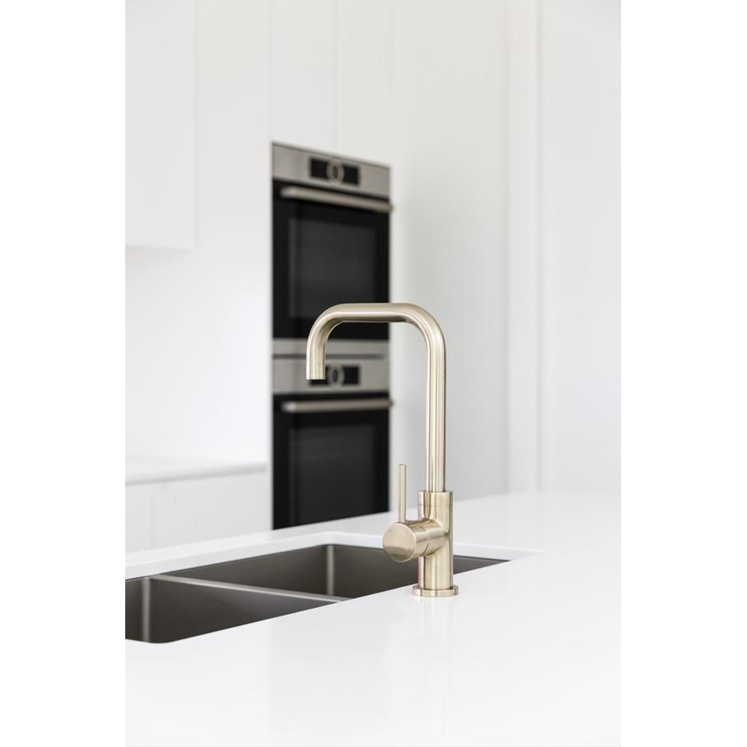 Meir Round Kitchen Mixer Tap Brushed Nickel