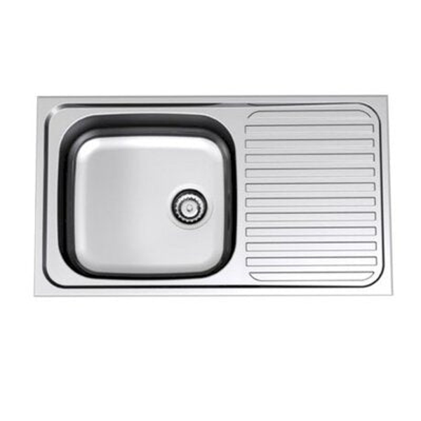 Stylus Radiant 820mm Single End Bowl Sink Right Hand Bowl 1 Tap Hole