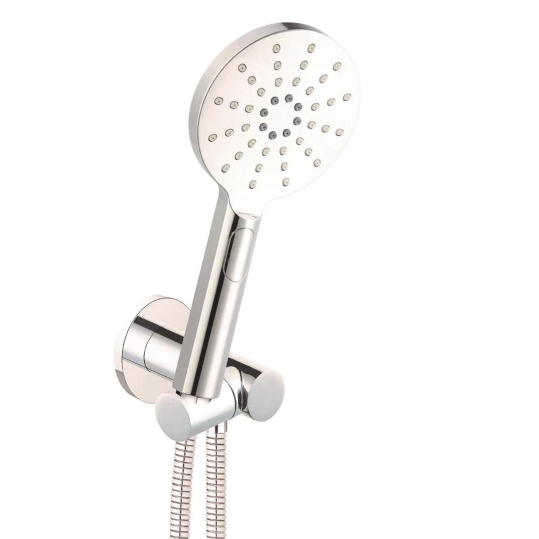 Collis Bakara 3F Round Hand Shower On Round Ce Bracket Chrome H12013-Rb1