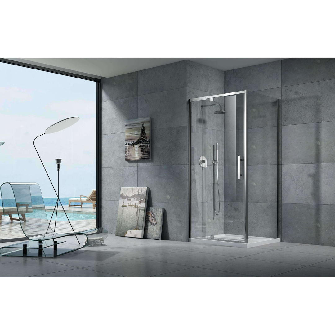 Oceano Louve Square Pivot Return Screen 900 X 2000 Chrome