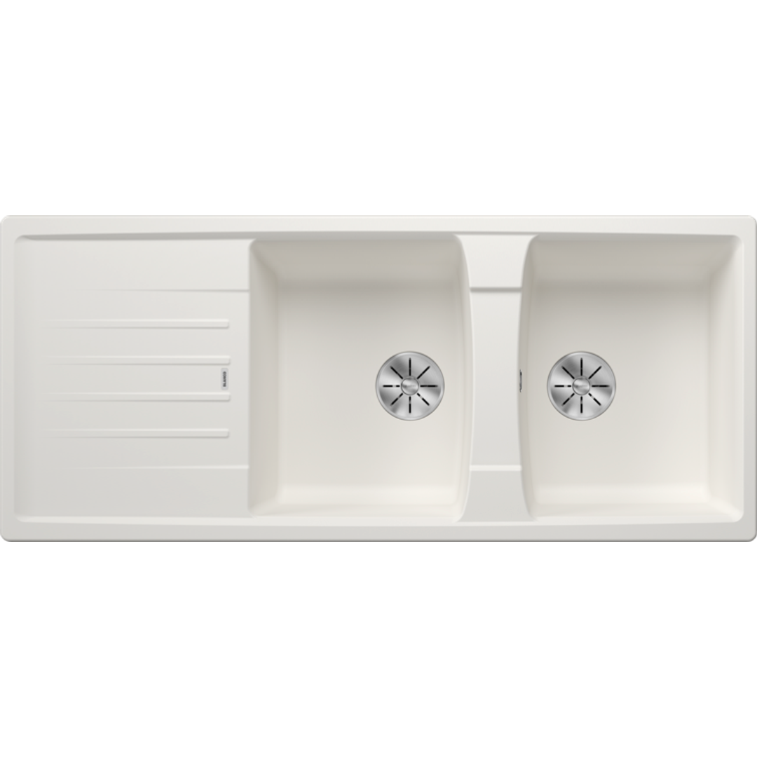 Blanco Lexa Double Bowl Reversible Sink & Drainer White 8Swk5