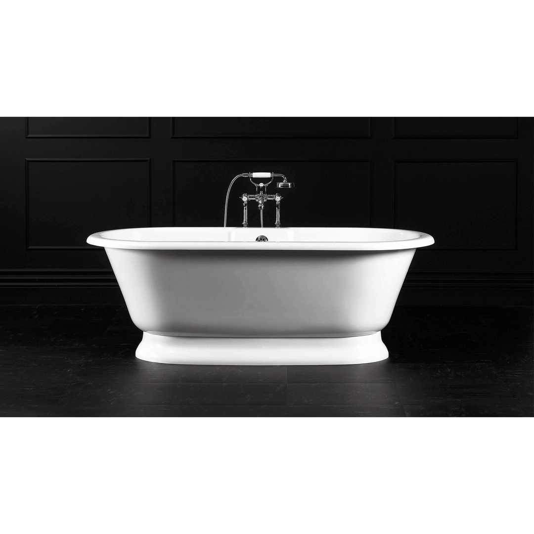 V+A York Freestanding Bath Quarrycast White 1741mm