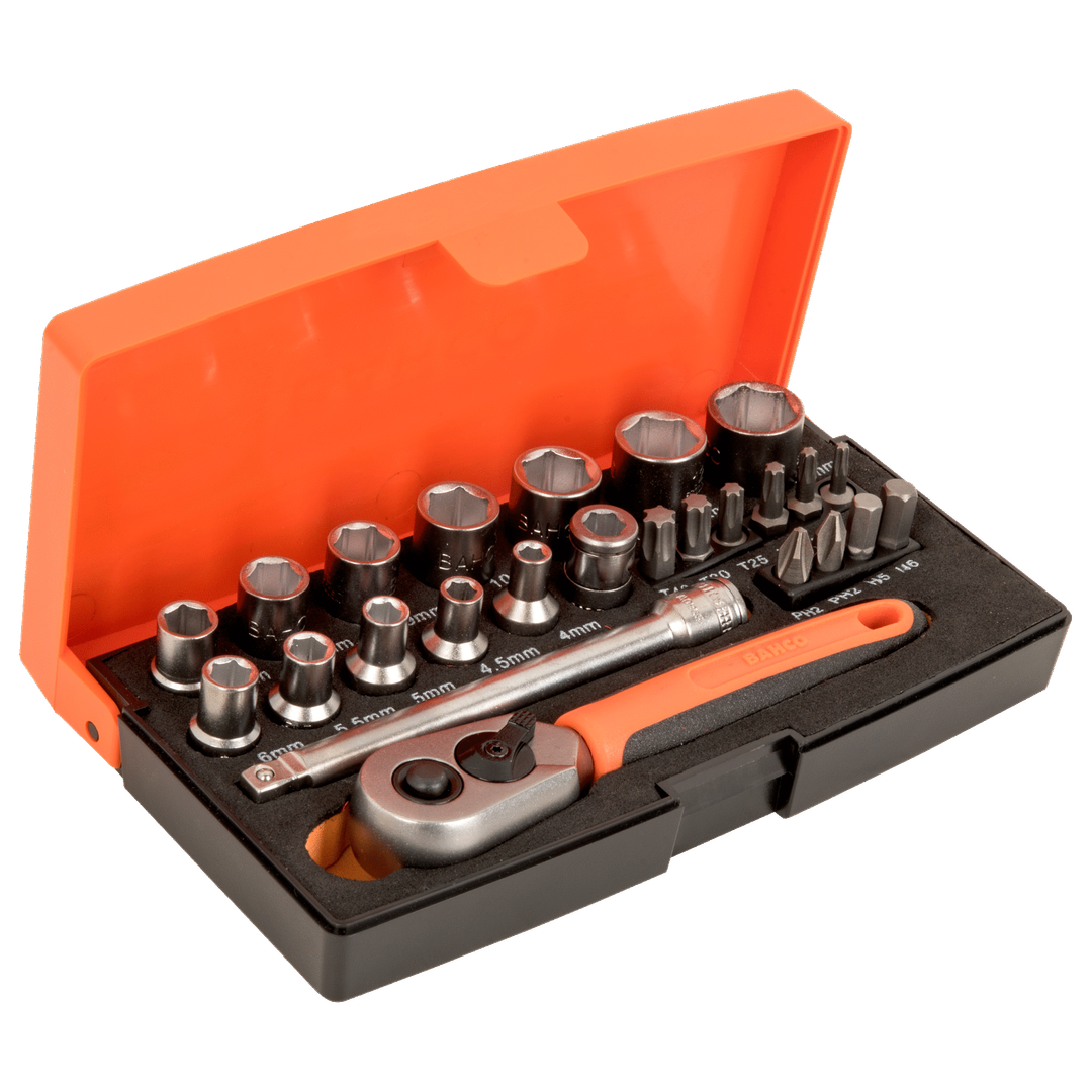 Bahco 25 Piece Mini Socket Set Sbsl25