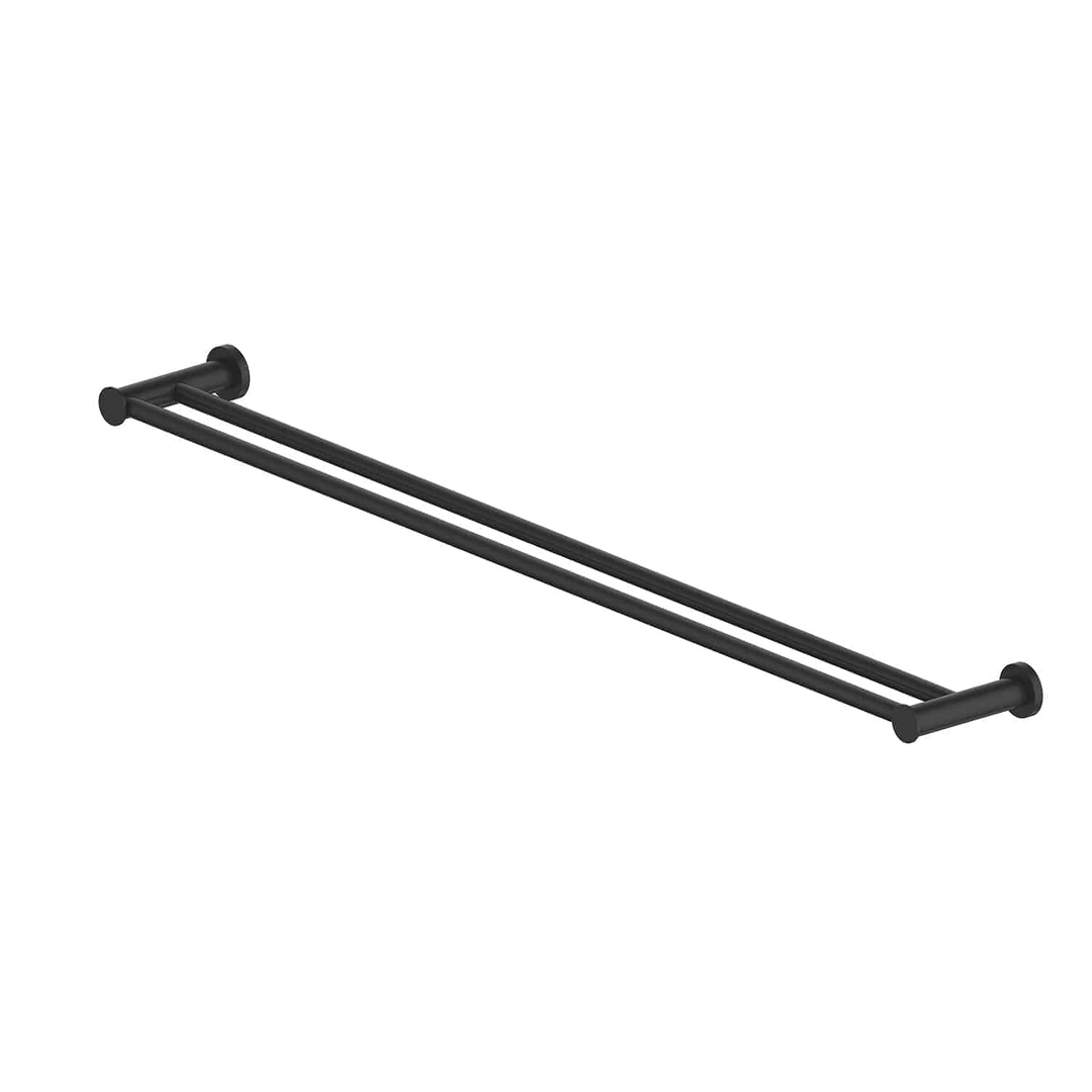 Greens Reason Double Towel Rail Pvd Matte Black