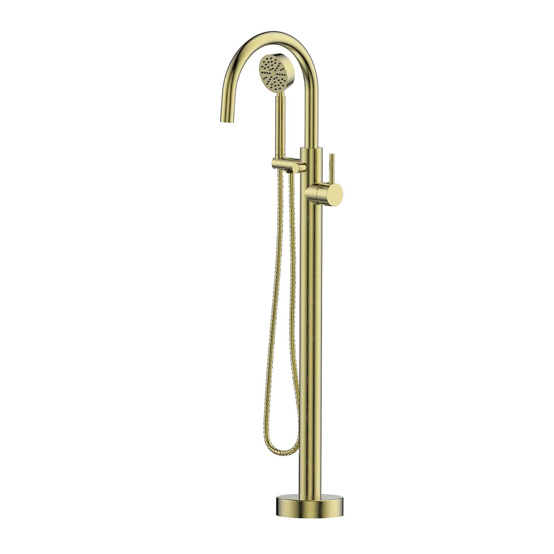 Greens Gisele Freestanding Bath Filler Pvd Brushed Brass