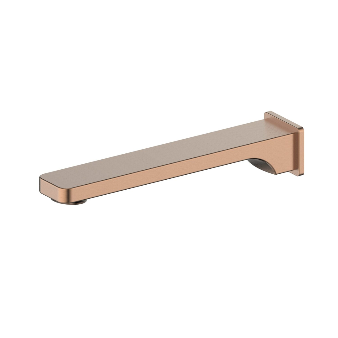 Greens Swept Bath Spout Pvd Brushed Copper