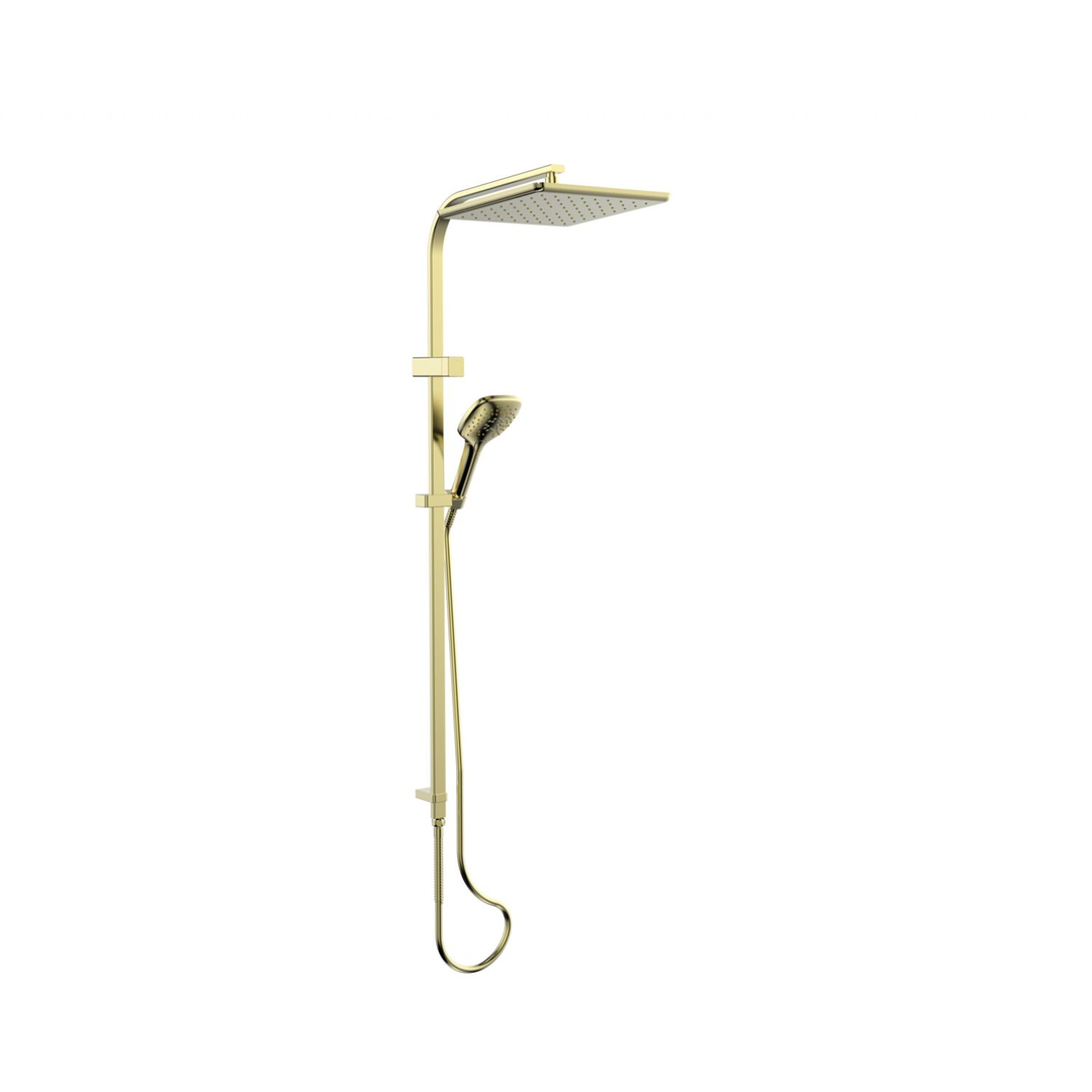 Greens Skyla Airflo Twin Rail Shower Pvd Brushed Brass