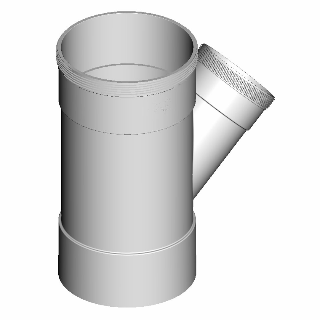DWV Reducing 45 Degree Junction