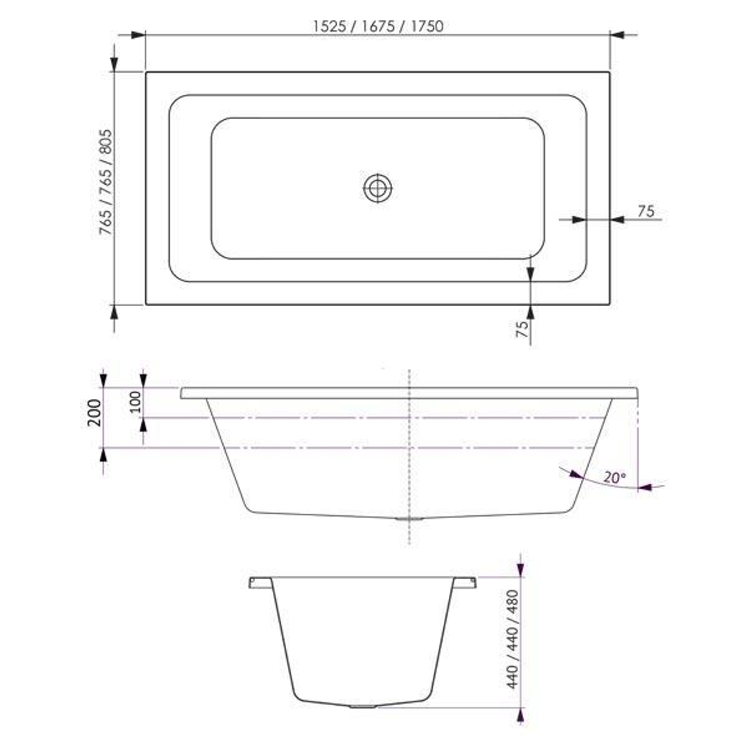 Decina Carina Contour 12 Jetss Spa Wh/Cp CaCnspaw 1675mm