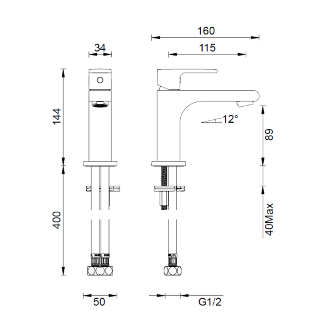 Abey Gareth Ashton Park Ave Basin Mixer Chrome
