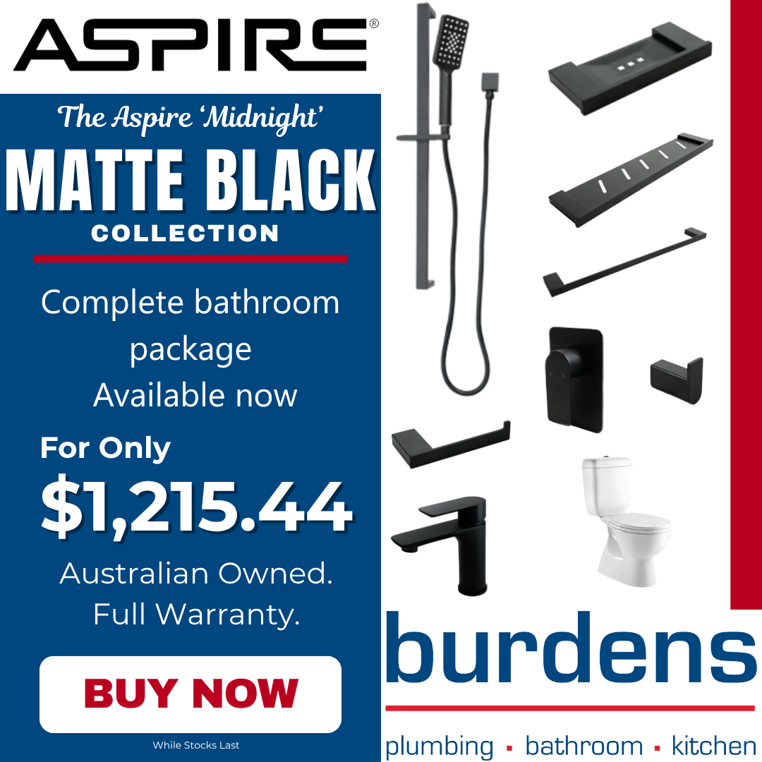 Aspire Midnight Matte Black Bathroom Package