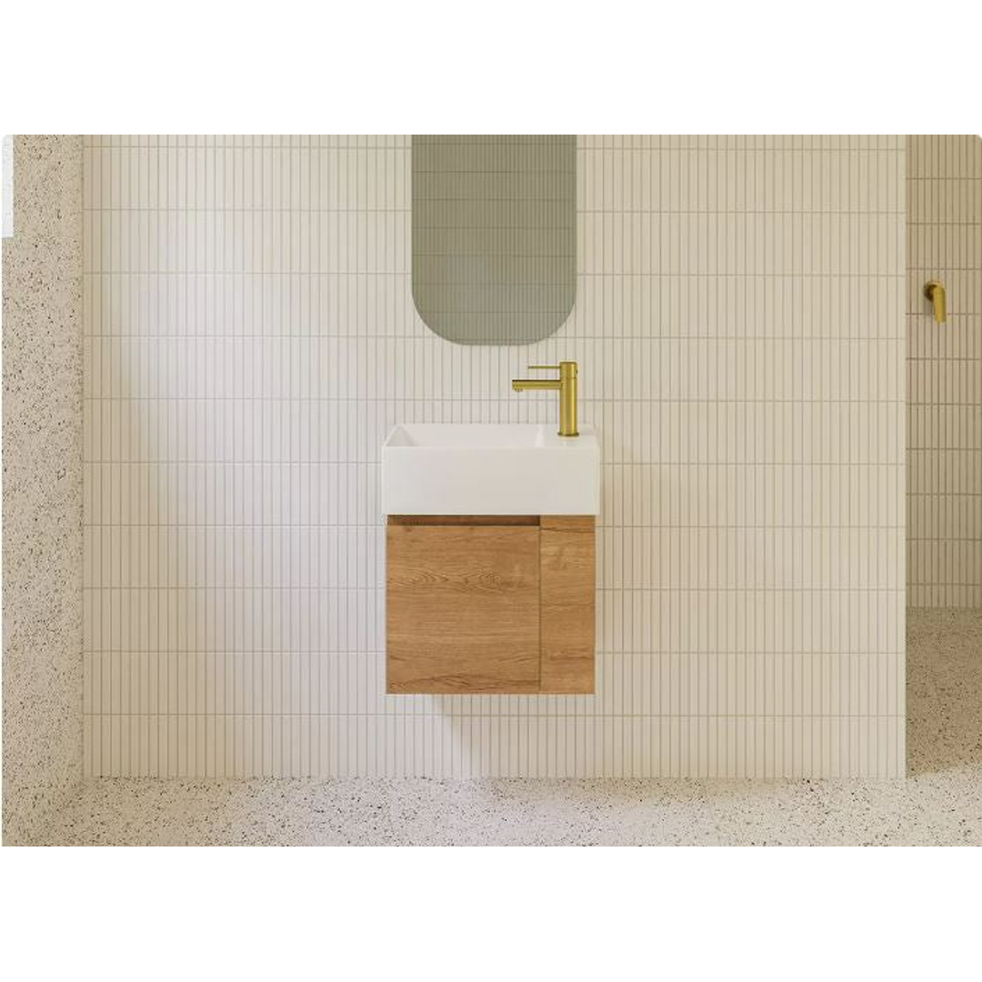 TIMBERLINE FRANKIE VANITY 480MM RIGHT BOWL LIBERTY TOP WALL HUNG