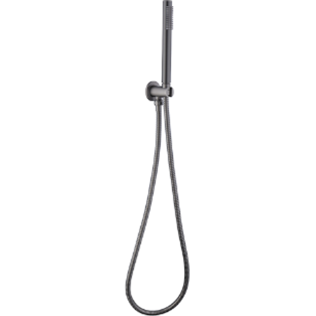 Bella Vista Round Hand Shower On Wall Outlet Bracket (Short) Gun Metallic