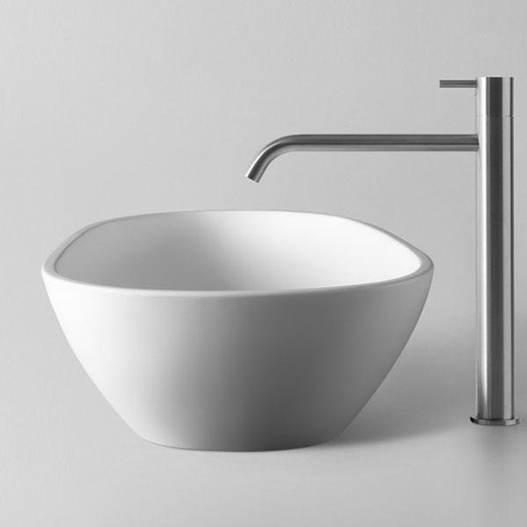 Kaskade Viva Cast Stone Above Counter Basin Matt White