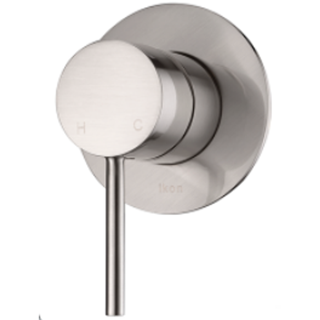Bella Vista Ikon Hali Wall Mixer Brushed Nickel