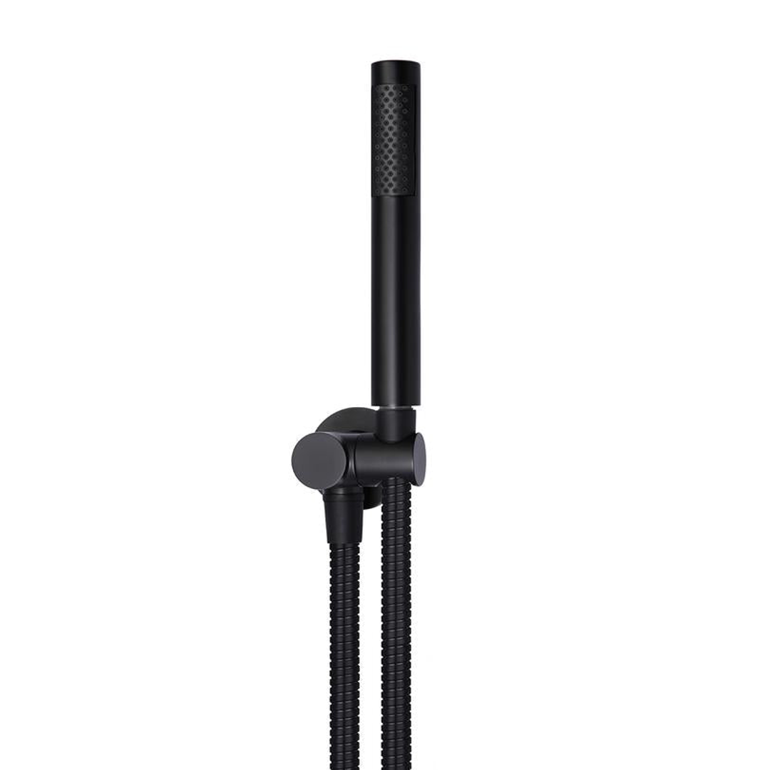 Meir Round Hand Shower On Swivel Bracket Matte Black