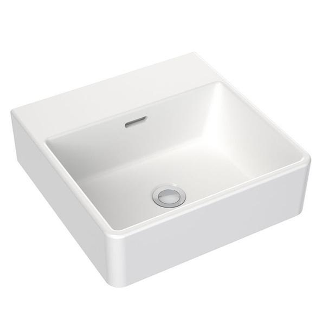 Clark Square Wall Basin 400mm No Tapholes
